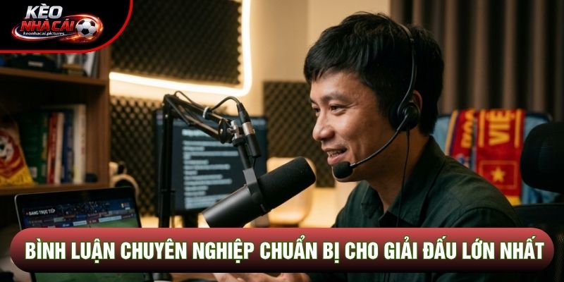 Bình luận chuyên nghiệp chuẩn bị cho giải đấu lớn nhất